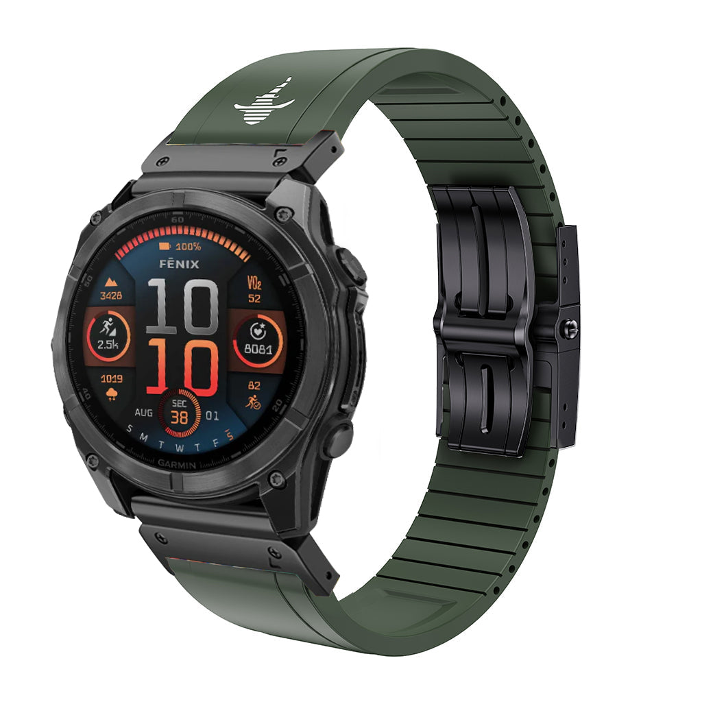 The Shark — Fine Watchmaking Grade FKM Garmin Watch Band